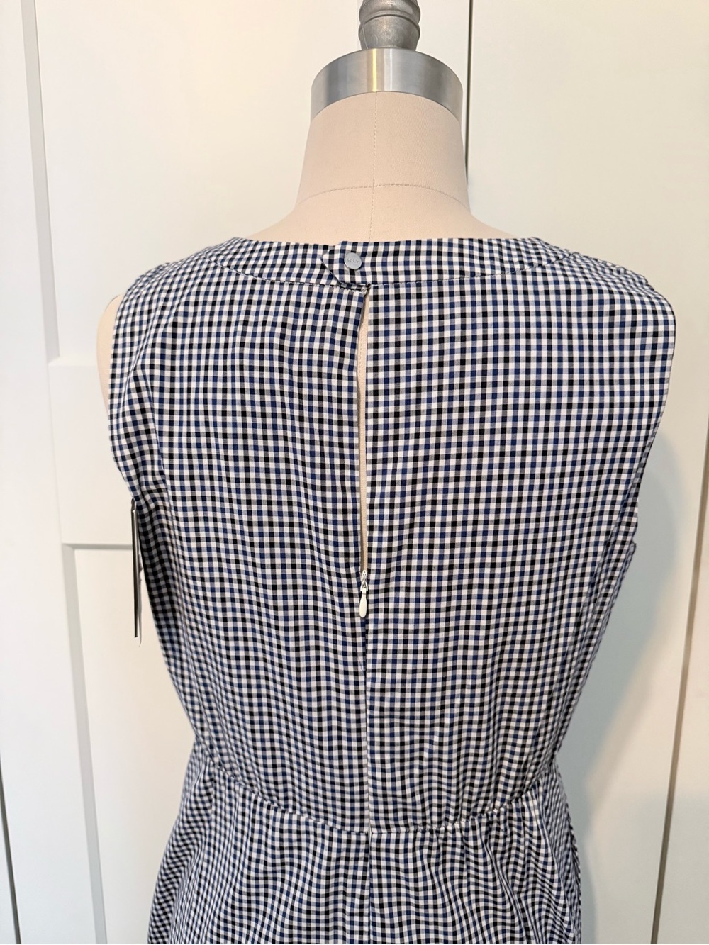 DKNY wrap Gingham plaid dress 10 - Picture 5 of 8